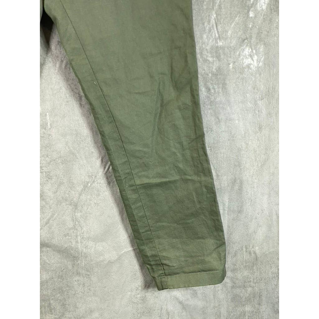BONOBOS Men's Long Forest Green Adjustable Waist Straight-Leg Pants SZ 34L