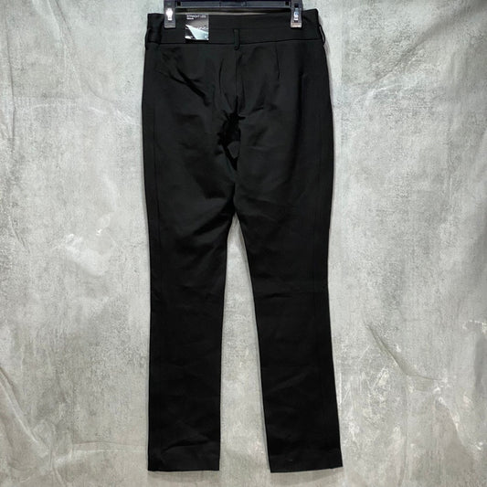 INC International Concepts Black Chain-Belted Straight-Leg Pants SZ 4