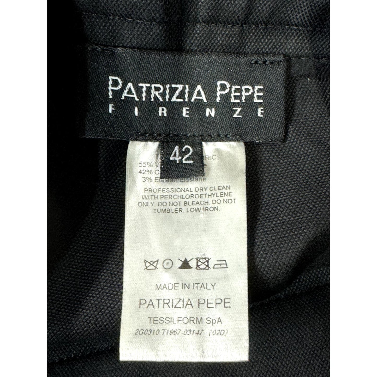 PATRIZIA PEPE Women's Black Solid Mini Pencil Skirt SZ 42(US 6)