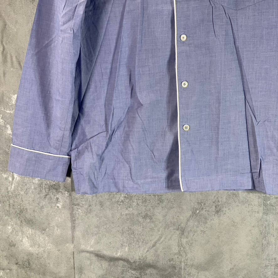 J.CREW Men's Eoe Bold Peri Cotton Button-up Pajama Top SZ S
