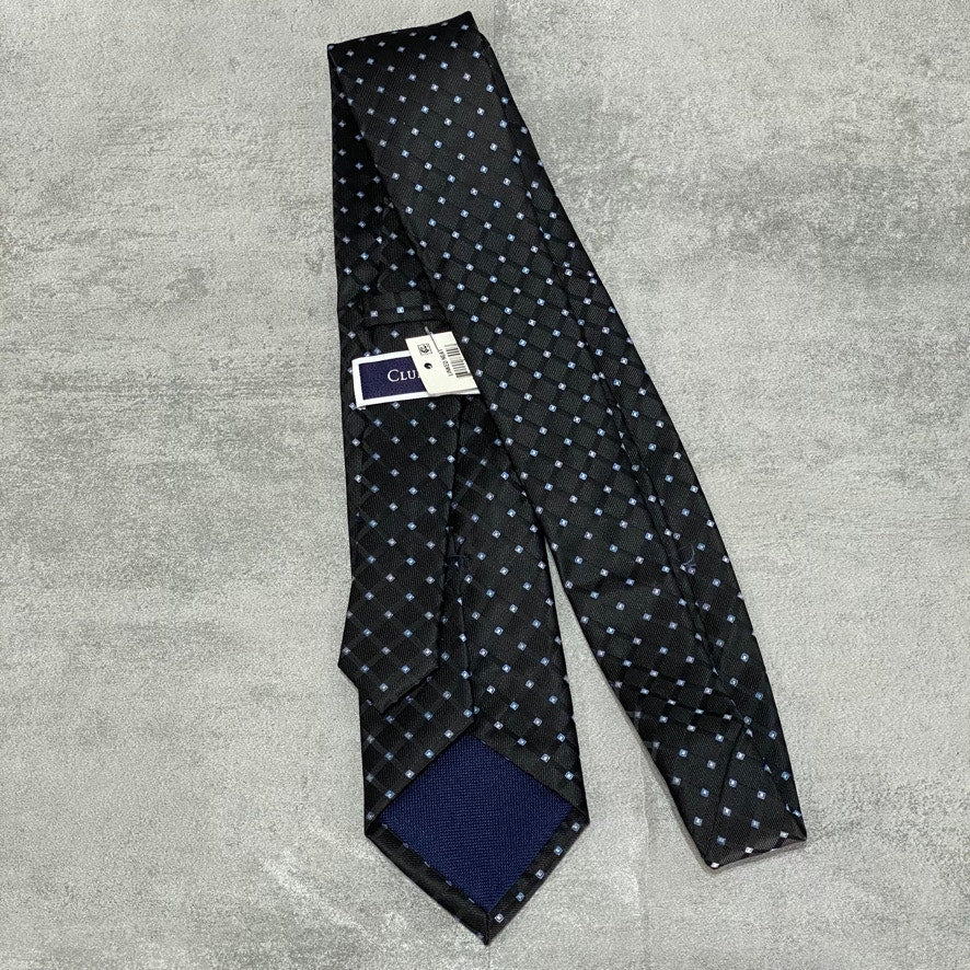 CLUB ROOM Men's Black Linked Neat Tie OS