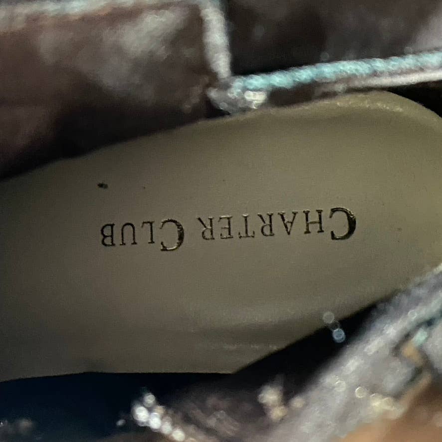 CHATRTER CLUB Women's Chocolate Jaccque Almond-Toe Block-Heel Tall Boots SZ 7