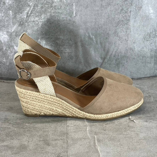 STYLE & CO Women's Light Taupe Mailena Closed-Toe Wedge Espadrille Sandal SZ10.5