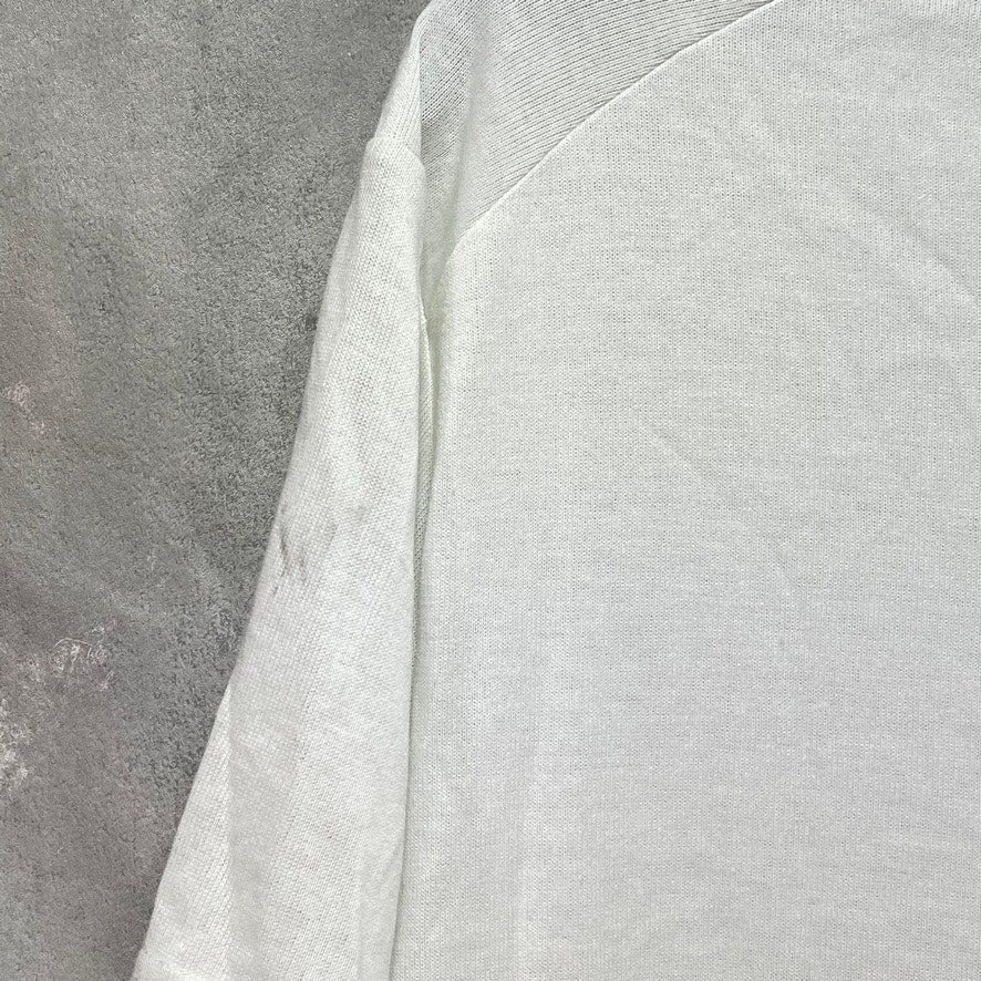 INC INTERNATIONAL CONCEPTS Men's Solid White Repreve V-Neck Short Sleeve T-Shirt SZ M