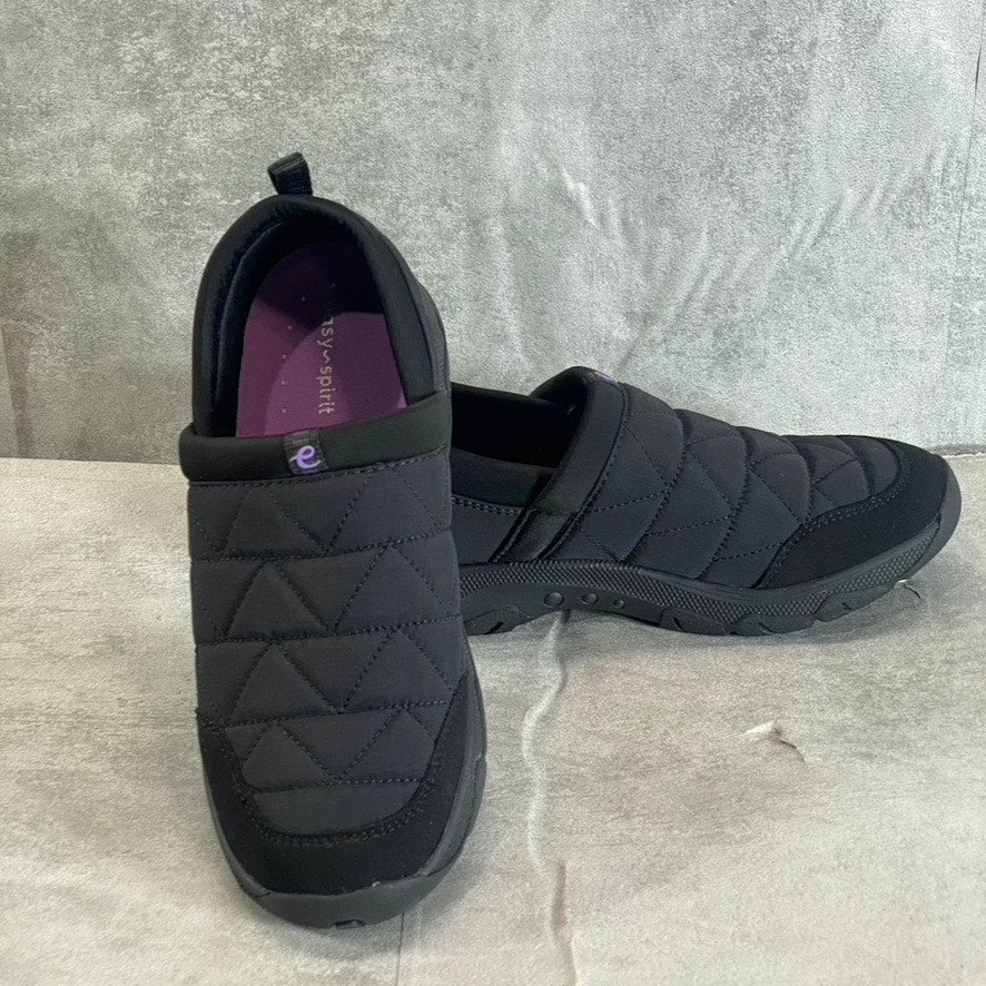 EASY SPIRIT Women's Black Tiffin Slip-On Water-Resistance Walking Shoes SZ 7.5