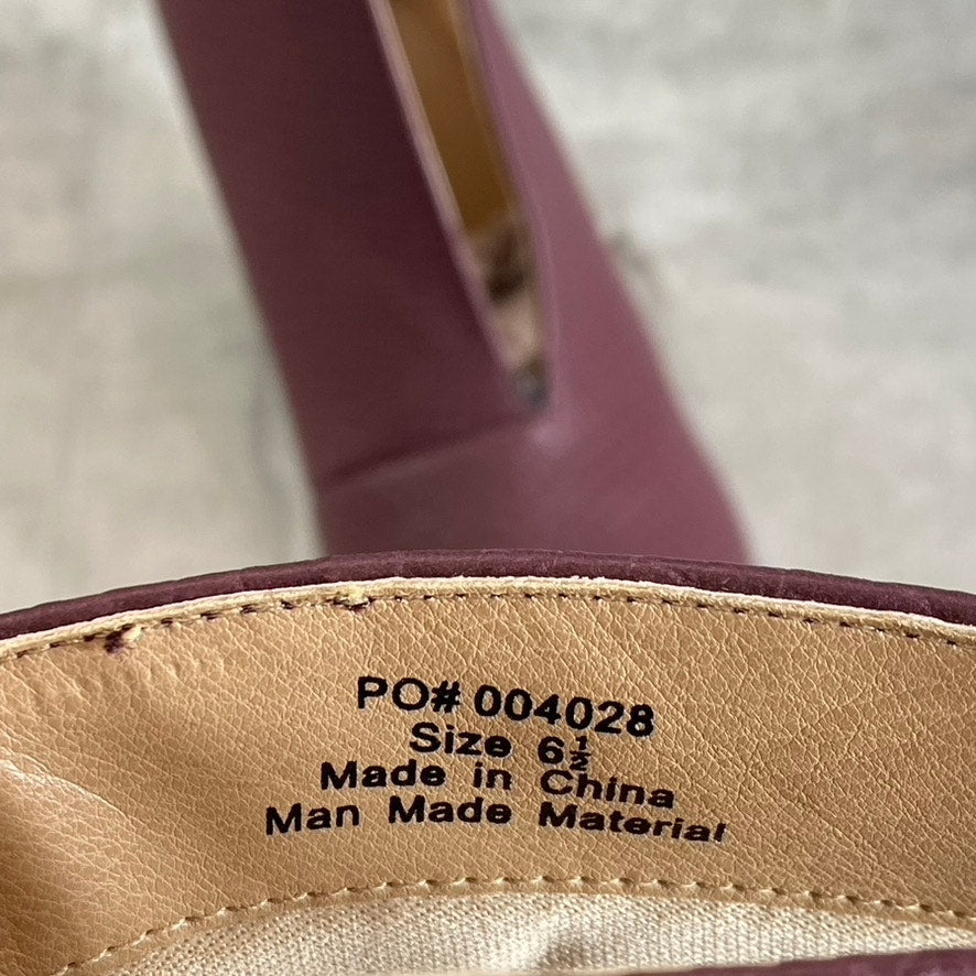 JOURNEE COLLECTION Women's Wine Bellamy Pointed-Toe Slip-On Block-Heel Booties