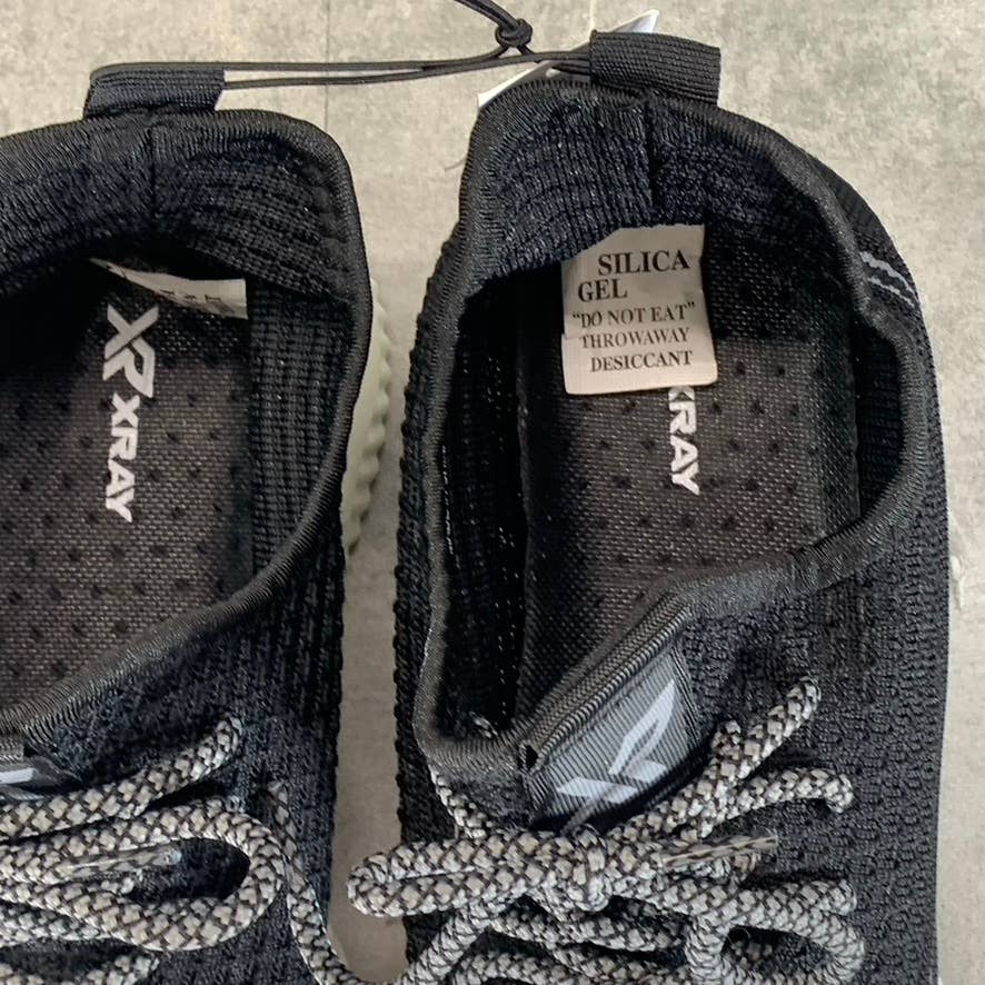 XRAY FOOTWEAR Men's Black/Gray Knit Breathable Niko Lace-Up Sneakers SZ 9