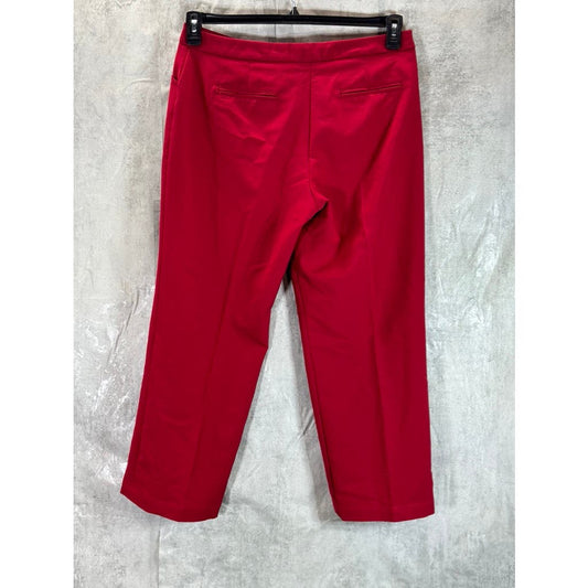 NICOLE MILLER New York Women's Red Straight Leg Dress Pants SZ 12