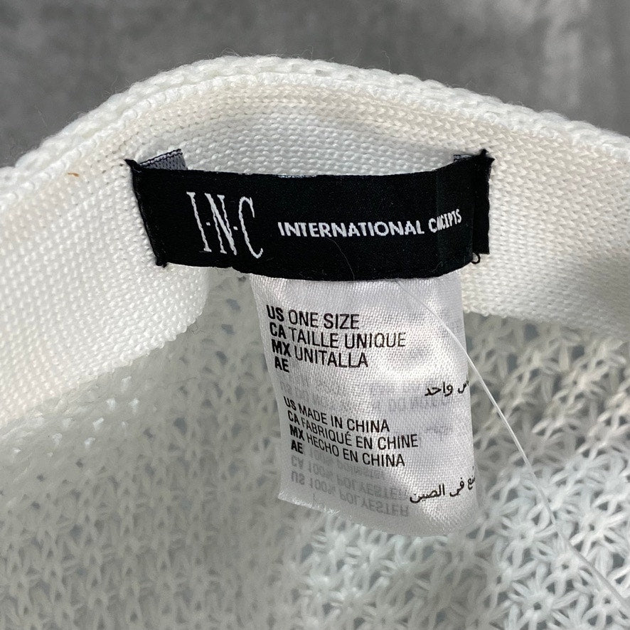 INC INTERNATIONAL CONCEPTS White Packable Adjustable Baseball Cap SZ OS