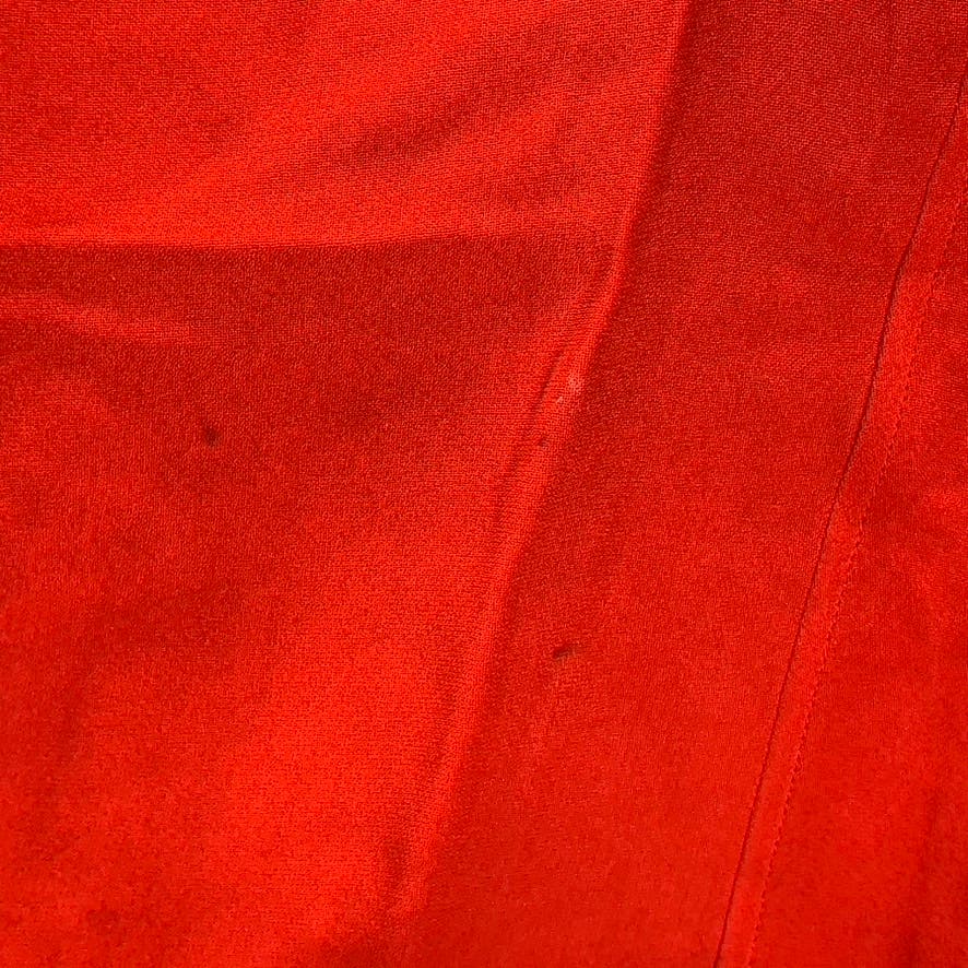 J.CREW Women's Bold Red Button-Up Long Sleeve Collarless Top SZ 00