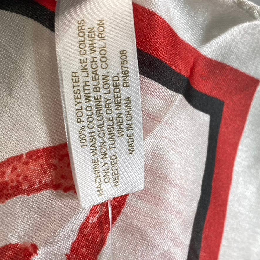 GIANI BERNINI Women's White/Red Heart-Print Square Scarf SZ OS