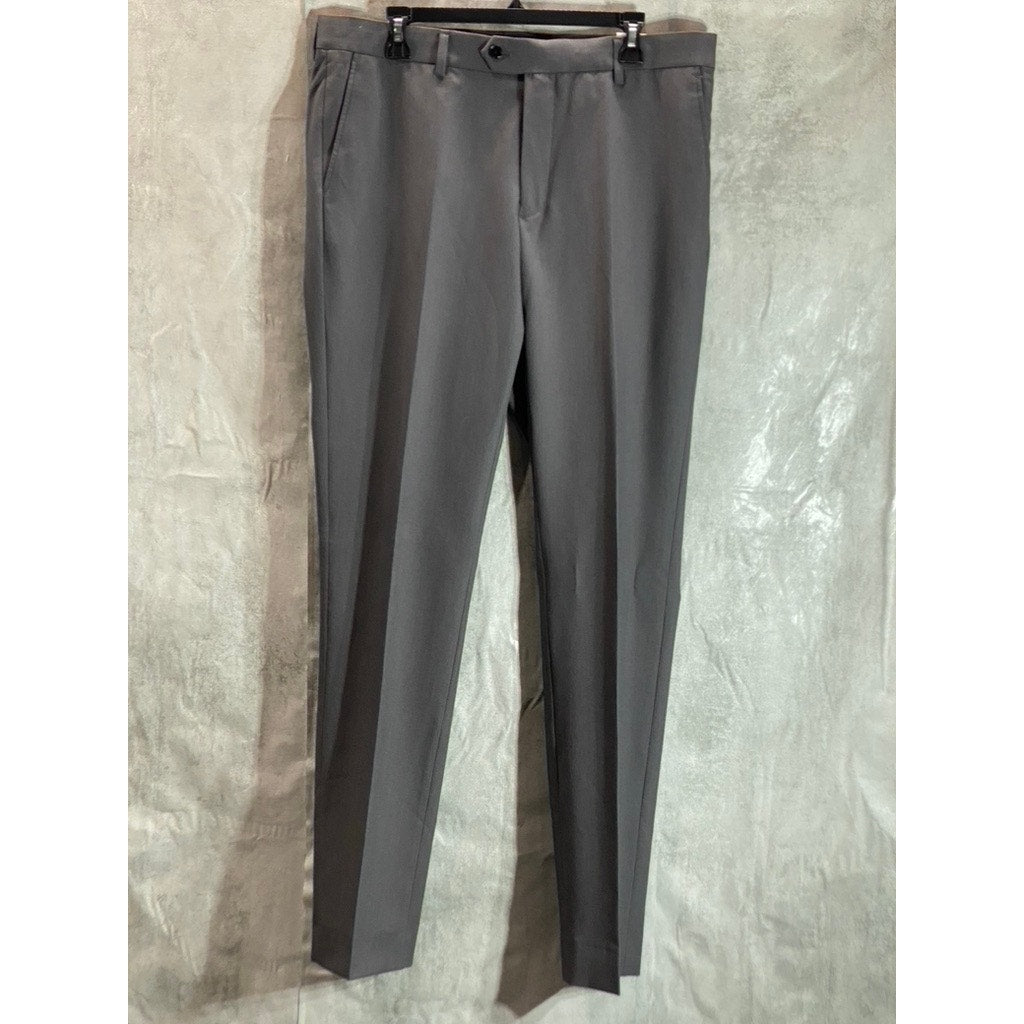 THE SAVILE ROW COMPANY Men's Gray Brixton Flat Front Suit Pants SZ 36