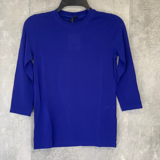 TOPSHOP Boutique Solid Royal Blue 3/4 Sleeve Top SZ 2