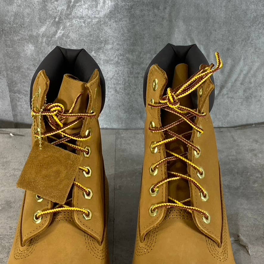 TIMBERLAND Men's Wheat Nubuck Classic 6in Waterproof Lace-Up Boots SZ 7.5