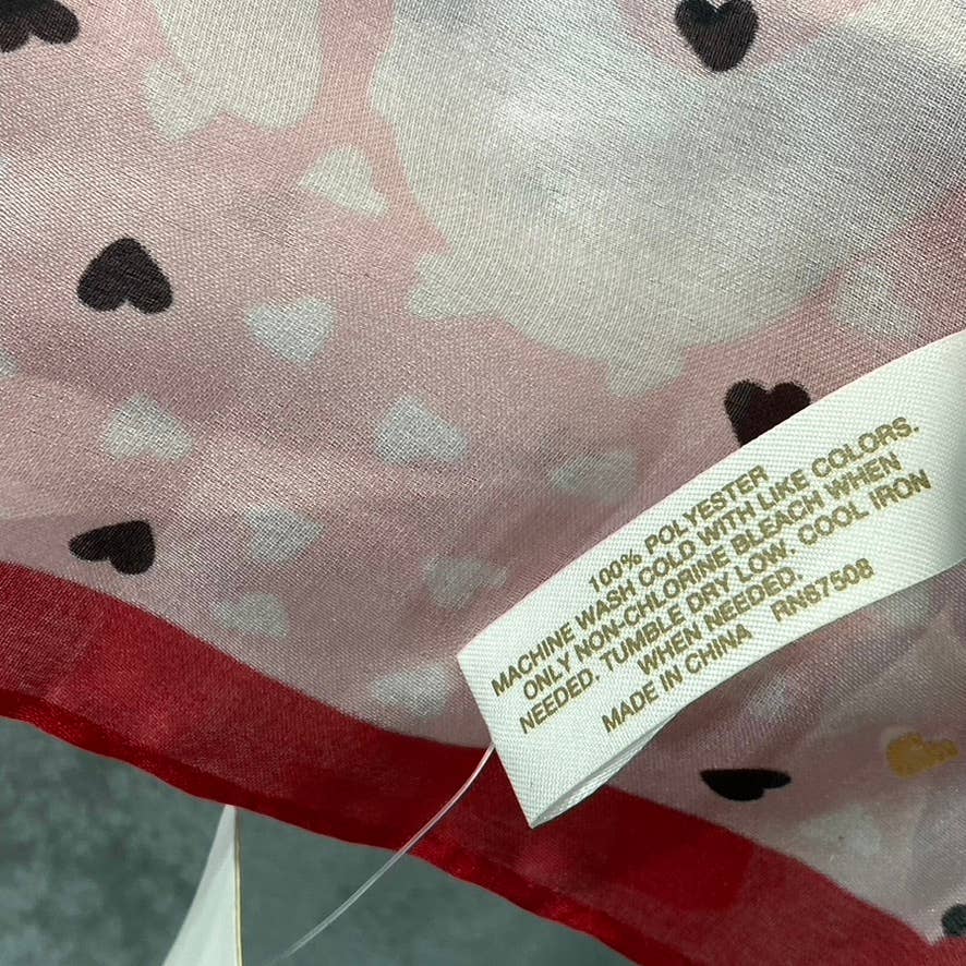 GIANI BERNINI Women's Red/Pink XO Printed Wrap Scarf SZ OS