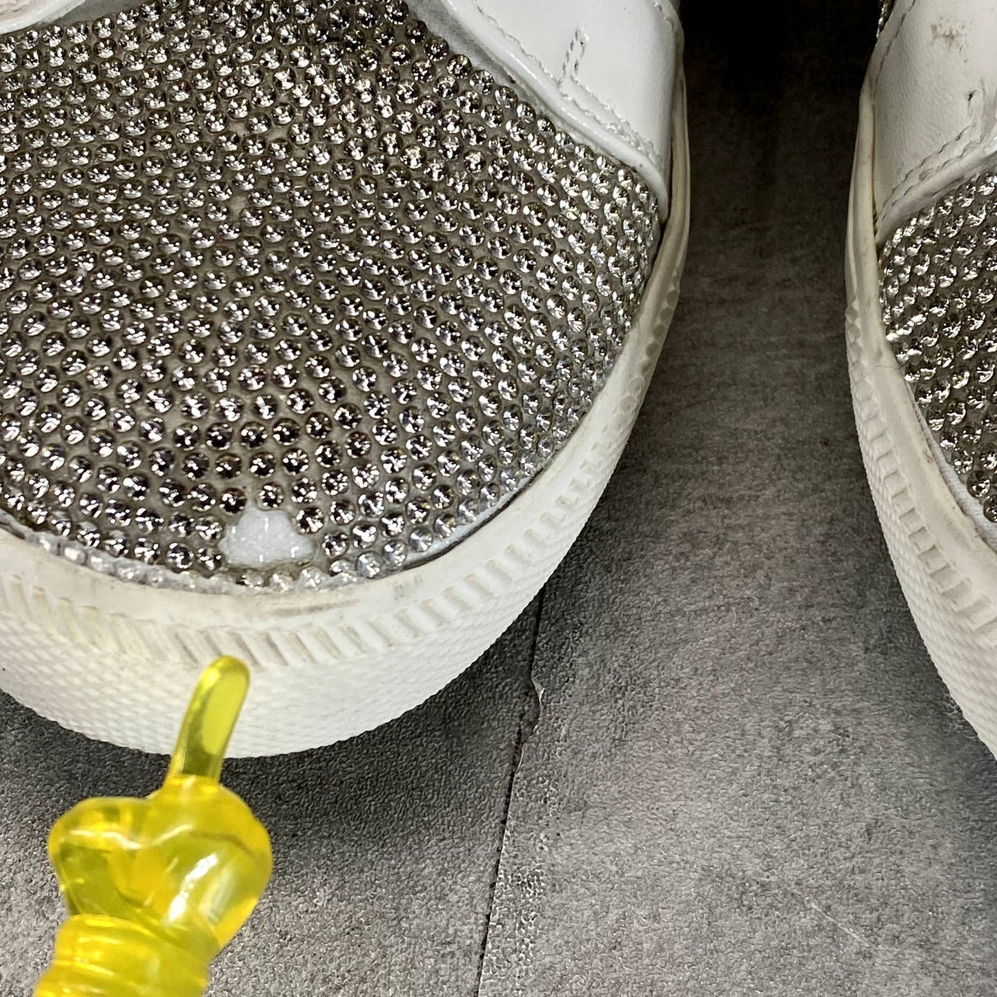 INC INTERNATIONAL CONCEPTS Women's Silver Rhinestone Debby Wedge Sneakers SZ 6