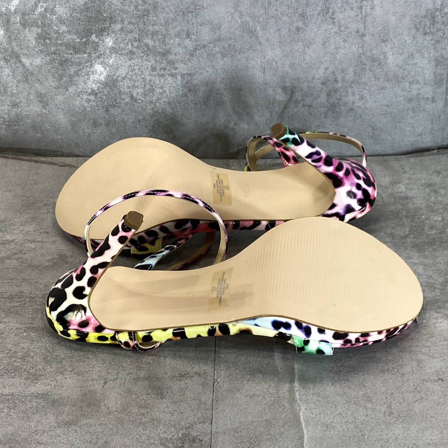 GUESS Women's Multicolor Cheetah Print Tarena Ankle-Strap Stiletto Sandals SZ9.5