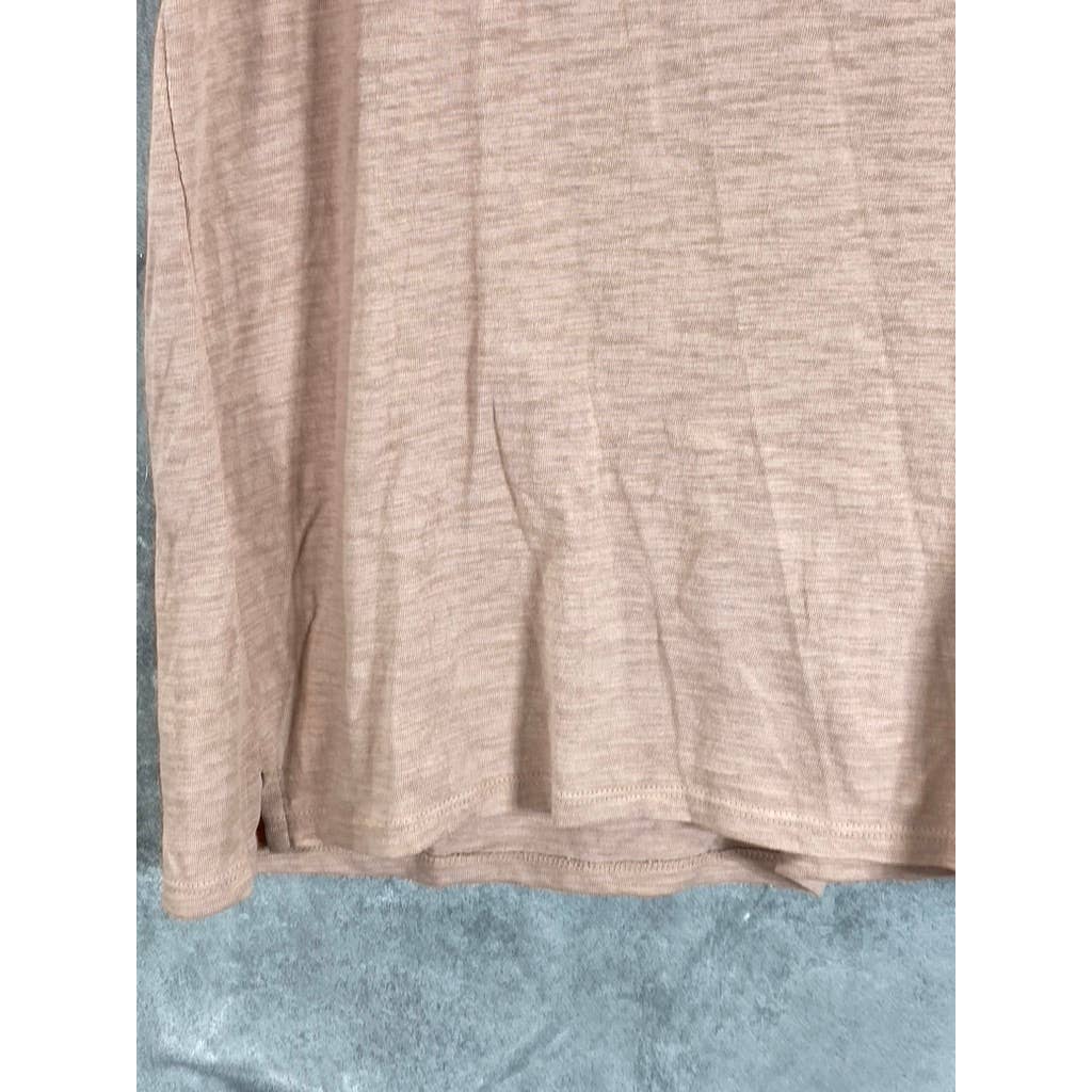 VINCE. Men's Peach Classic Slub Short-Sleeve Polo Shirt SZ M
