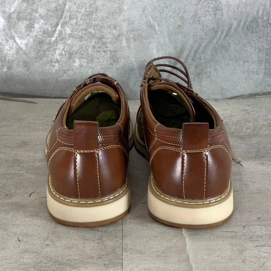 VANCE CO. Men's Brown Faux Leather Jedd Cap Toe Lace-Up Oxford SZ 9.5