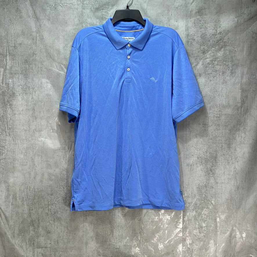 TOMMY BAHAMA Men's Blue IslandZone Classic-Fit Short Sleeve Polo SZ XL