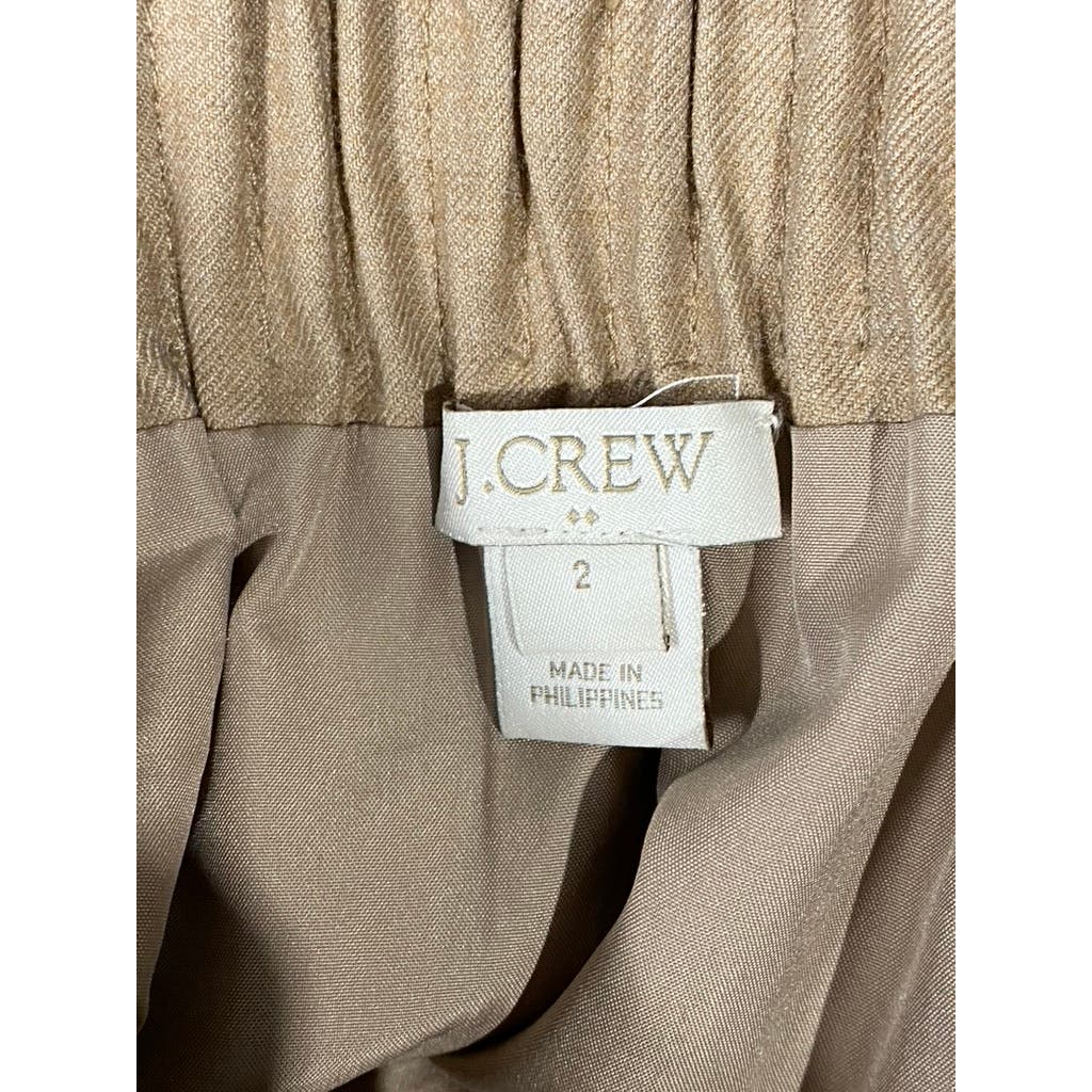 J.CREW Women's Heather Acorn Wool Sidewalk Pull-On Mini Skirt SZ 2