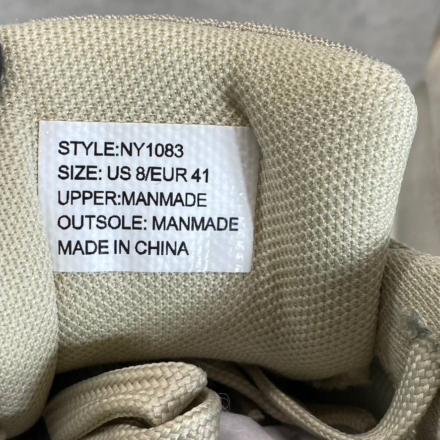 NEW YORK & COMPANY Men's Beige Harvey Low-Top Lace-Up Sneakers SZ 8