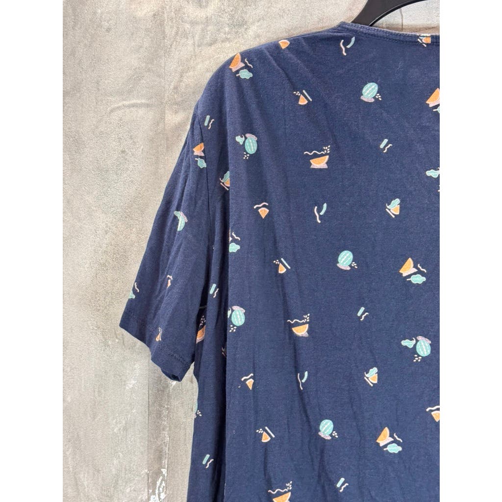 FRANK + OAK Men's Navy Watermelon Crewneck Short Sleeve T-Shirt SZ XL