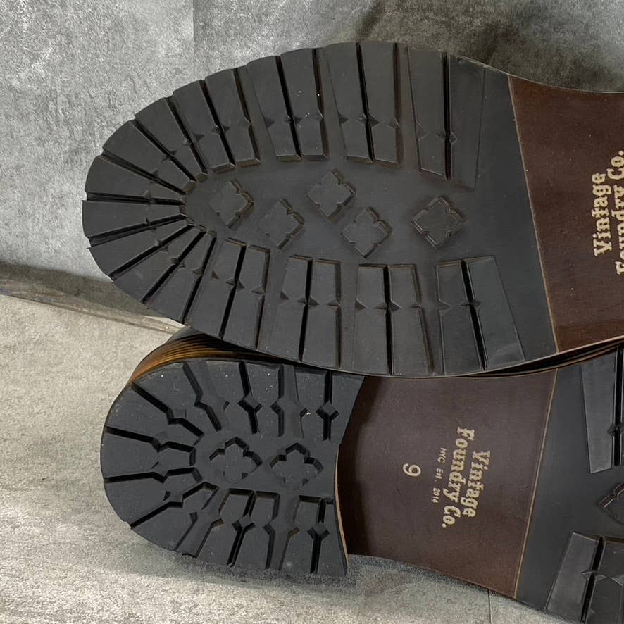 VINTAGE FOUNDRY CO. Men's Black Leather Titus Lace-Up Ankle Boots SZ 9