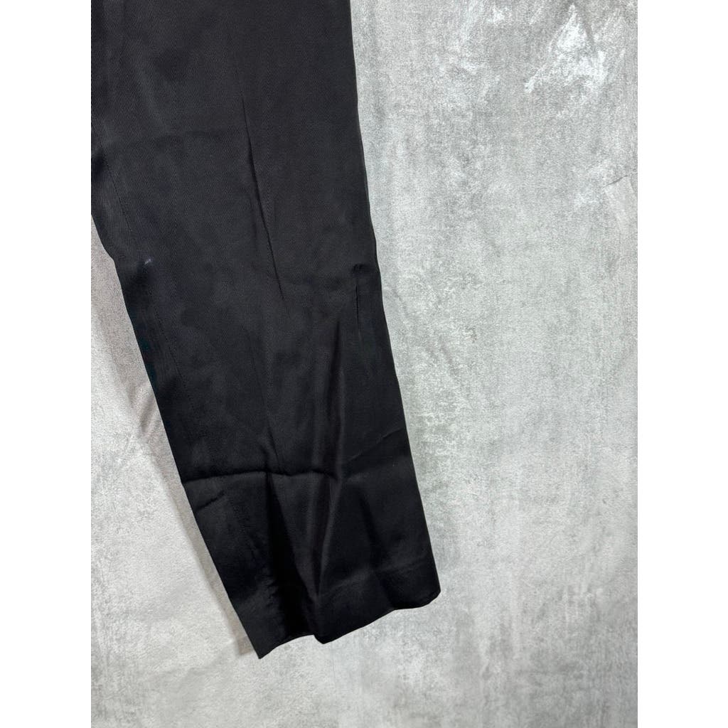 TRUSSARDI Women's Black Solid Tapered Trousers SZ 40 IT US 26/27