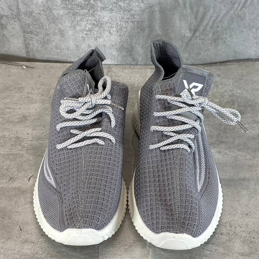 XRAY FOOTWEAR Men's Gray Knit Breathable Niko Lace-Up Sneakers SZ 12
