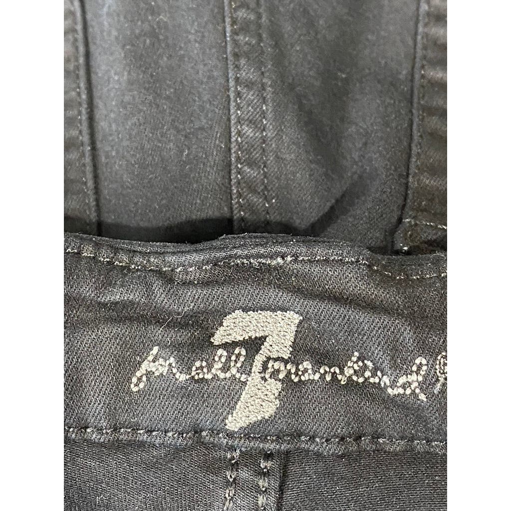 7 FOR ALL MANKIND Women's Black Solid The High-Rise Skinny Jeans SZ 28