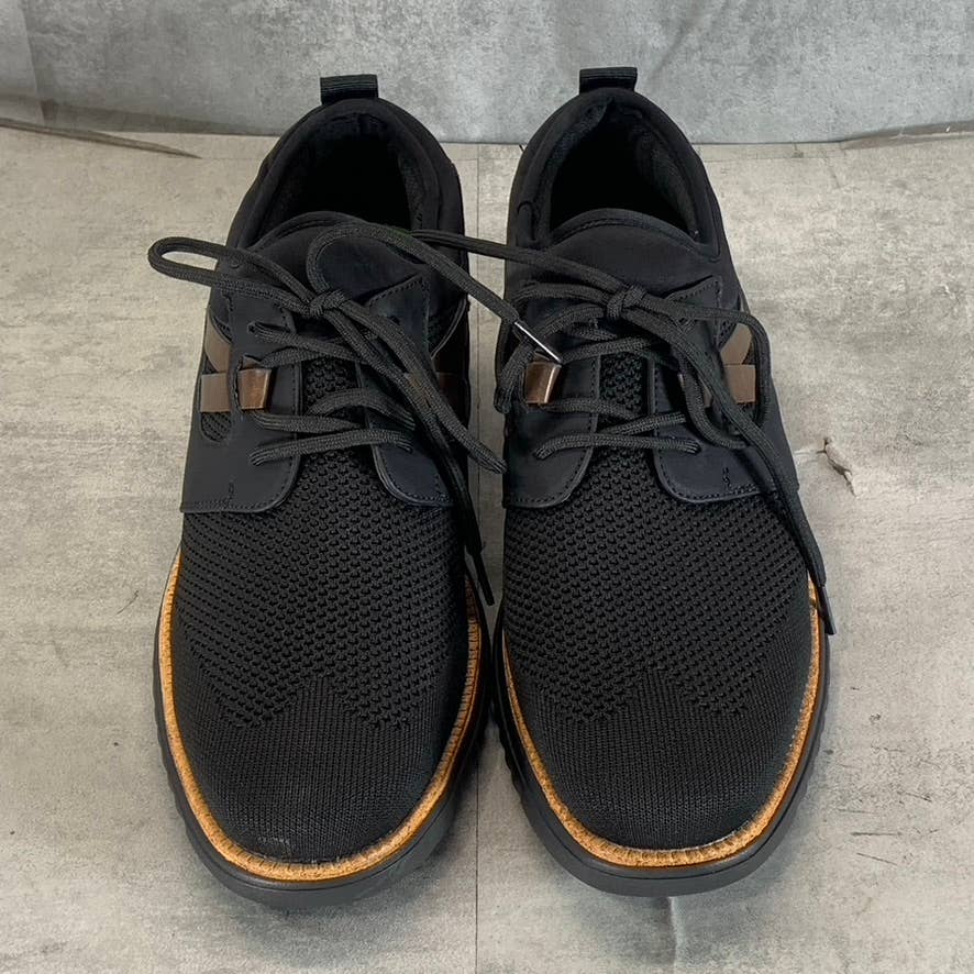 VANCE CO. Men's Black Claxton Tru Comfort Foam Knit Lace-Up Sneakers SZ 9.5