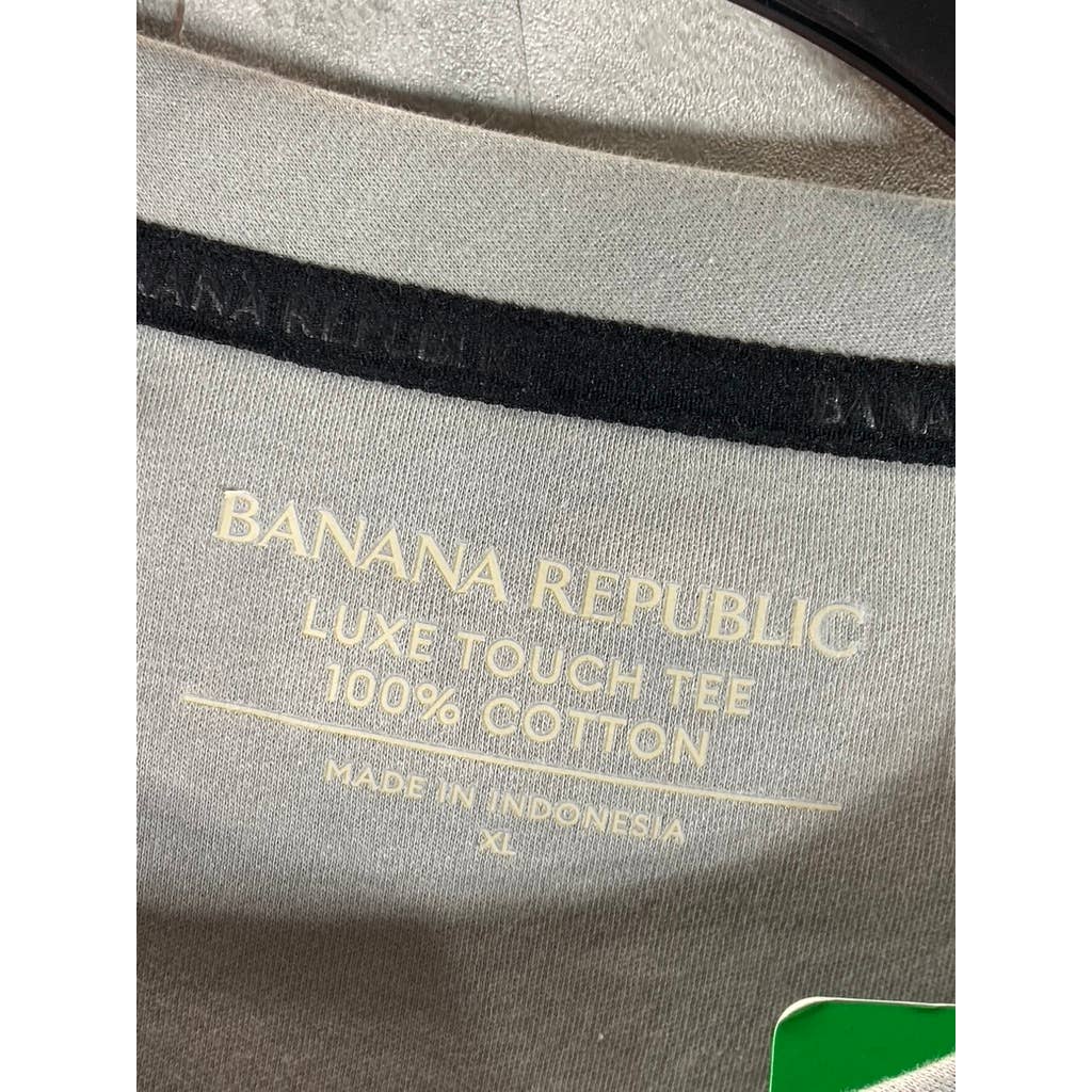 BANANA REPUBLIC Men's Gray Luxe Touch Crewneck Short Sleeve T-Shirt SZ XL