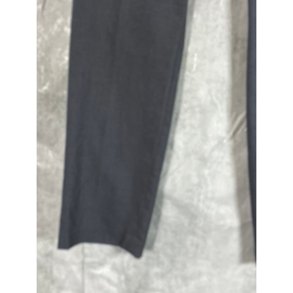 NORDSTROM RACK Men's Solid Charcoal Modern-Fit Flat-Front Pants SZ 36X32