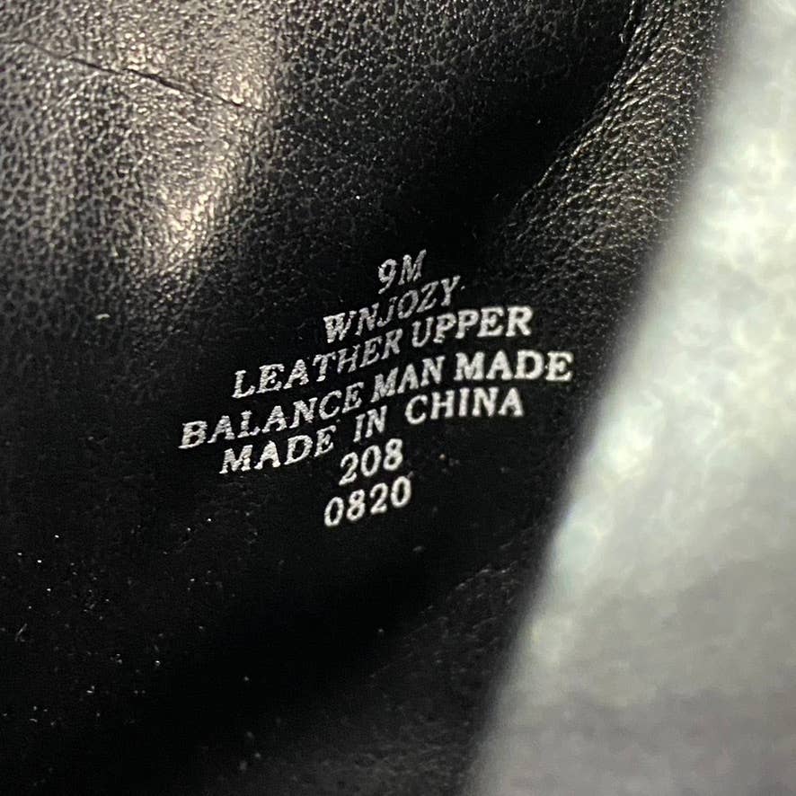 NINE WEST Women's Black Leather Jozy Square-Toe Heeled Booties SZ 9