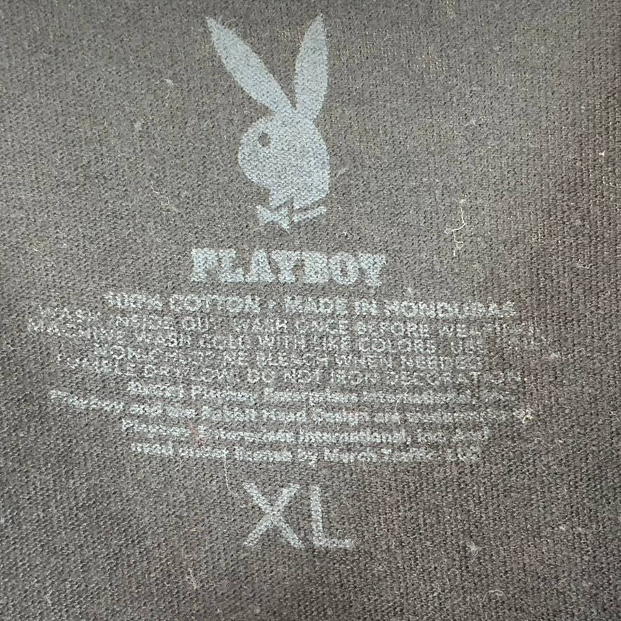 PLAYBOY Men's Multicolor Logo Crewneck Short-Sleeve T-Shirt SZ XL