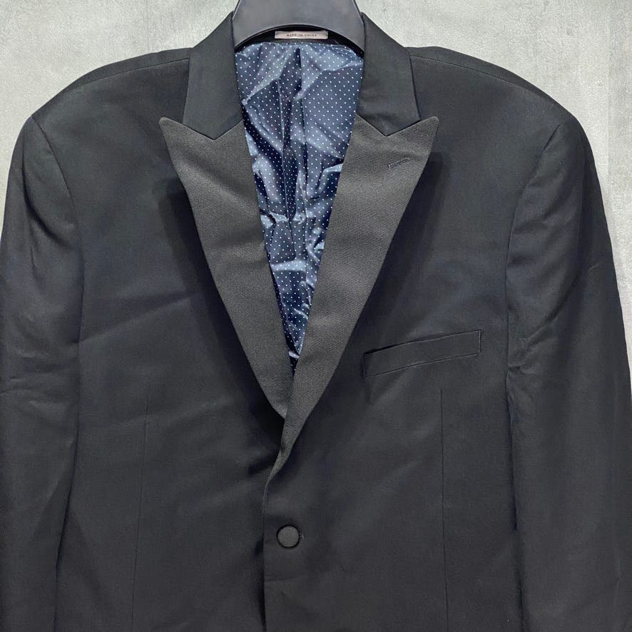 ALFANI Solid Black Slim-Fit Regular Stretch Two-Button Tuxedo Jacket SZ SZ 46R