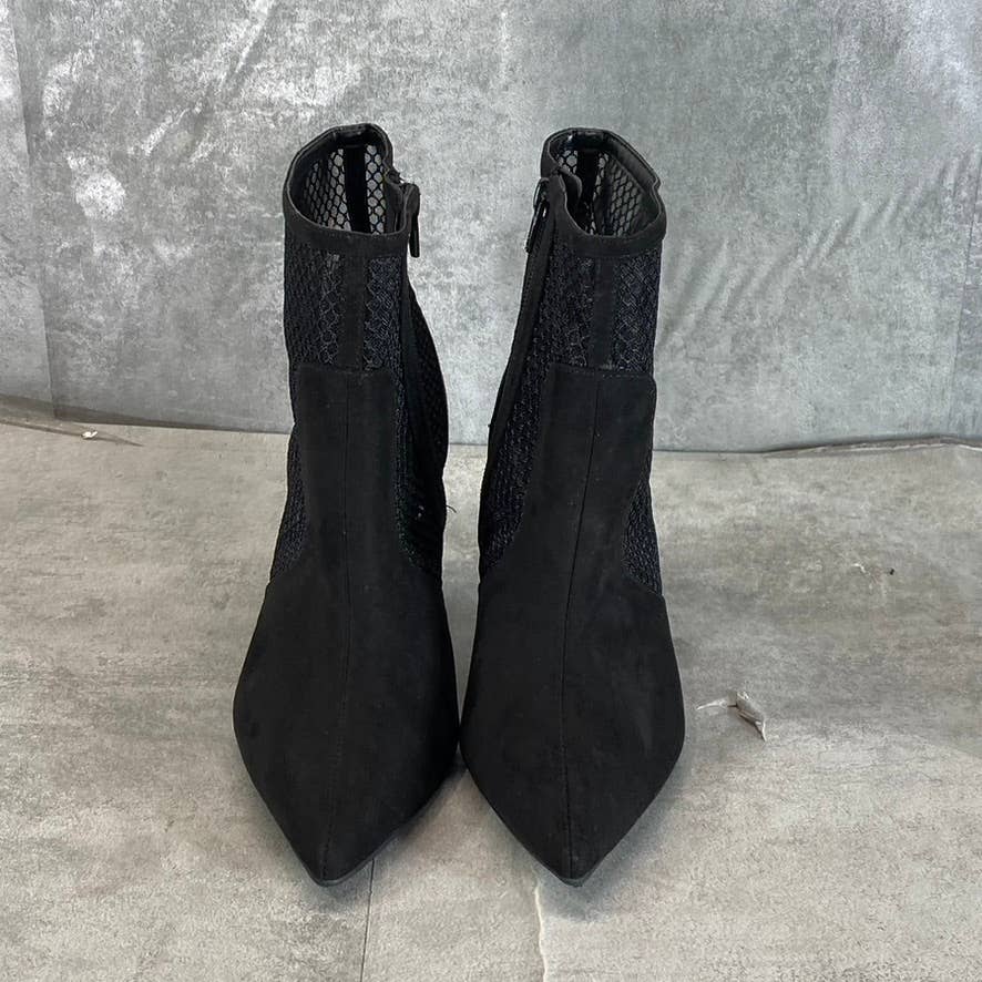 ALFANI Step N' Flex Women's Black Jamari Mesh Pointed-Toe Side-Zip Booties SZ 5