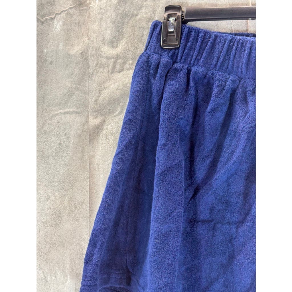 MIKOH Women's Dark Blue Cotton Terry Pull-On Shorts SZ 3 (L/XL)