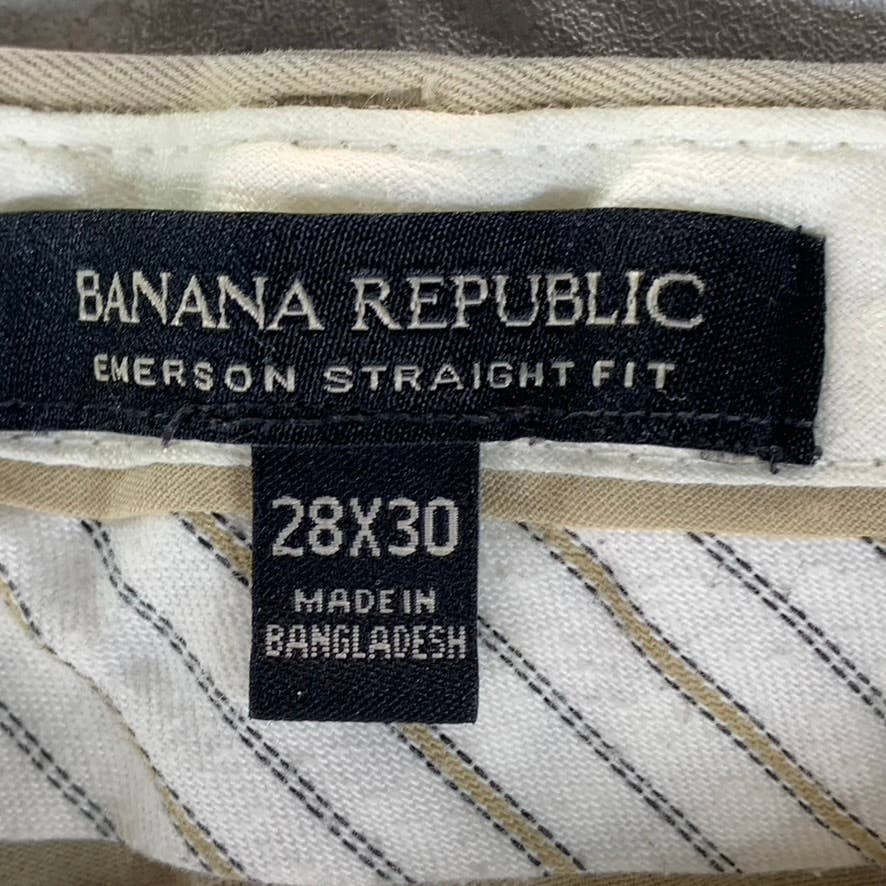 BANANA REPUBLIC Men's Khaki Straight-Fit Emerson Stretch Chino Pants SZ 28X30
