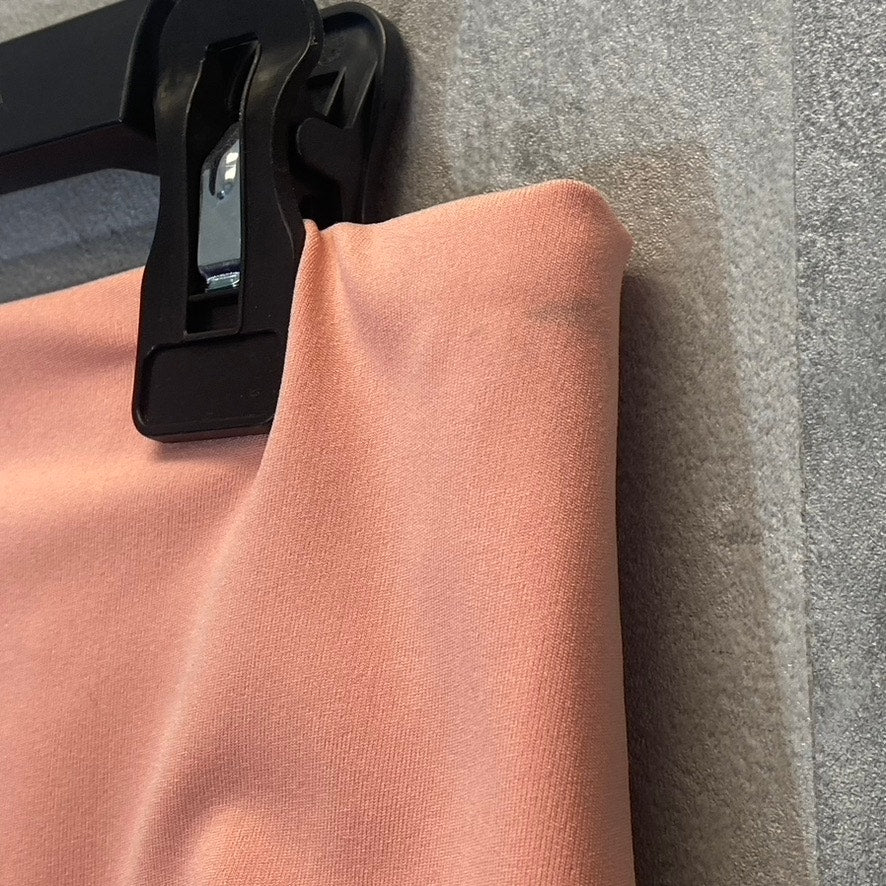 KAY UNGER Women's Peach Ruched Cuff High-Waist Media Pocket Pull-On Athletic Legging SZ L