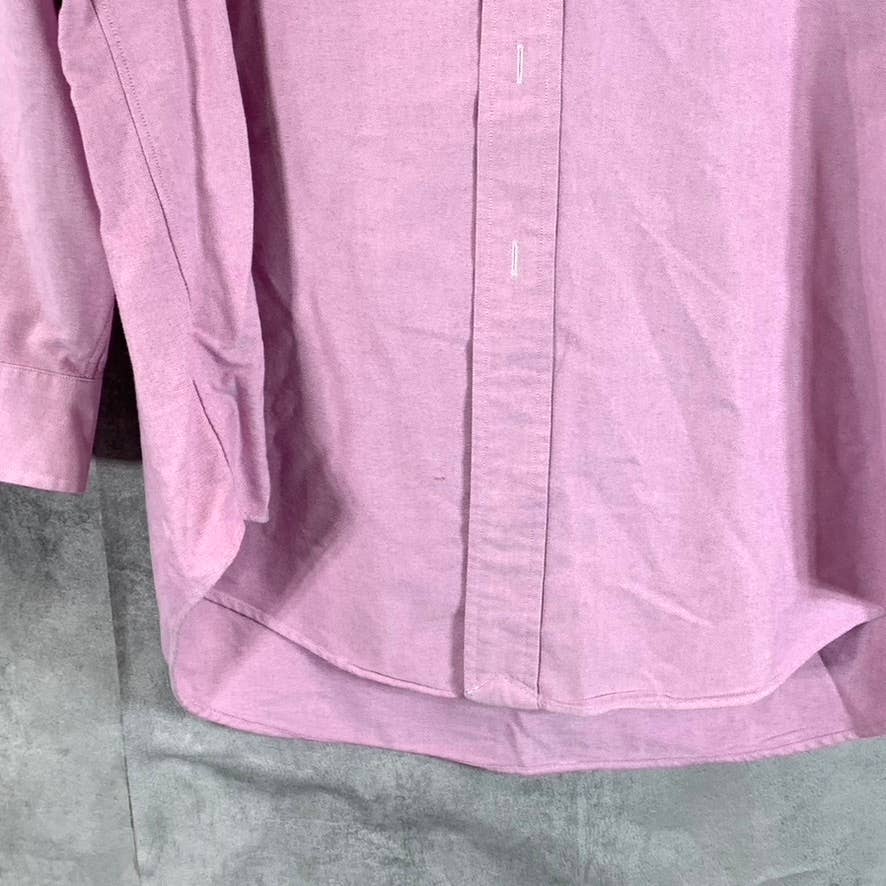 RALPH LAUREN Men's Sunrise Red Classic-fit Button-Up Long-Sleeve Shirt SZ L