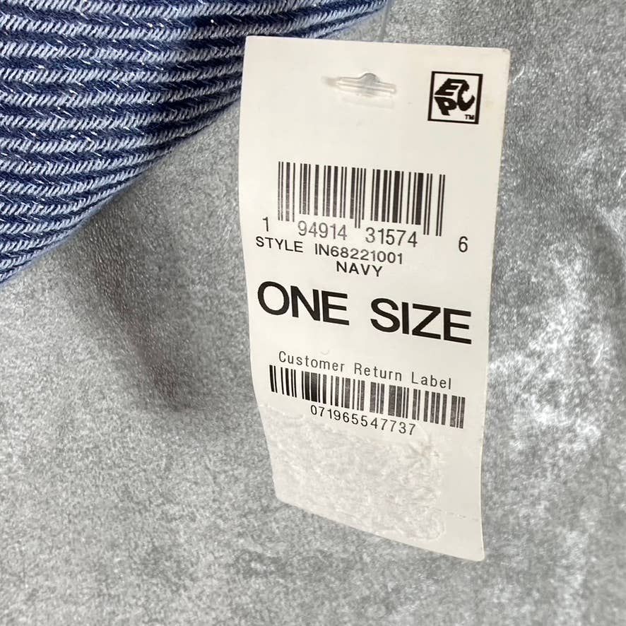 INC INTERNATIONAL CONCEPTS Women's Navy Two-Tone Shine Scarf SZ OS