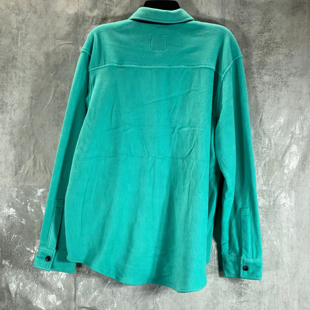 MOUNTAIN & ISLES Men's Ceramic Polar Fleece Snap Button Shirt Jacket SZ L