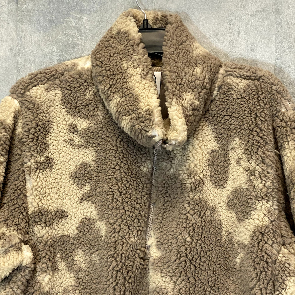 SAGE COLLECTIVE Women's Dune Teddy Half Zip Jetsetter Faux Shearling Cropped Jacket SZ M