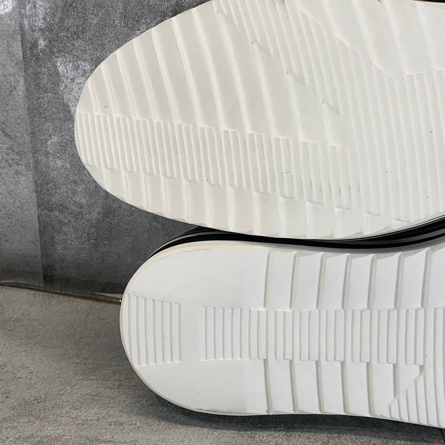 VANCE CO. Men's Black Faux-Leather Albert Slip-On Penny Loafers SZ 9