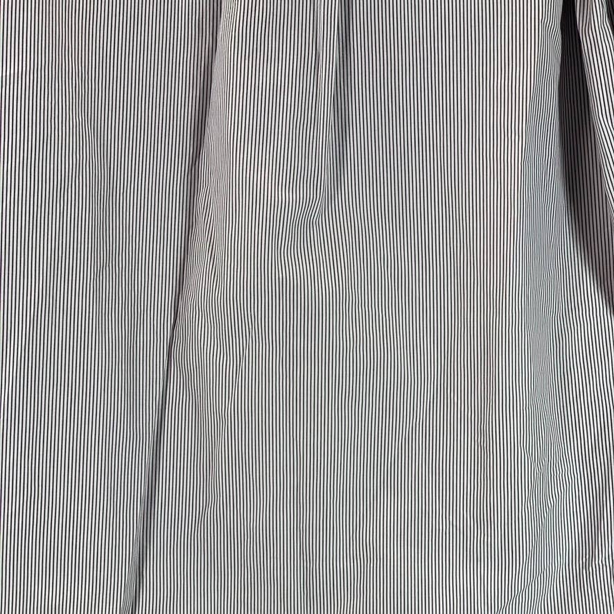 PAUL FREDRICK Men's Burgundy Pinstripe Button-Up Long-Sleeve Dress Shirt SZ15-32