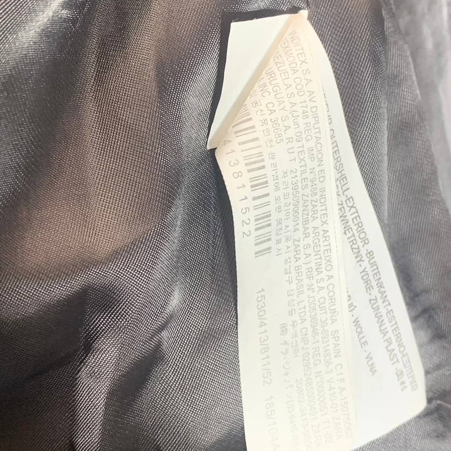 ZARA MAN Men's Grey Sharkskin Two-Button Suit Jacket SZ 42