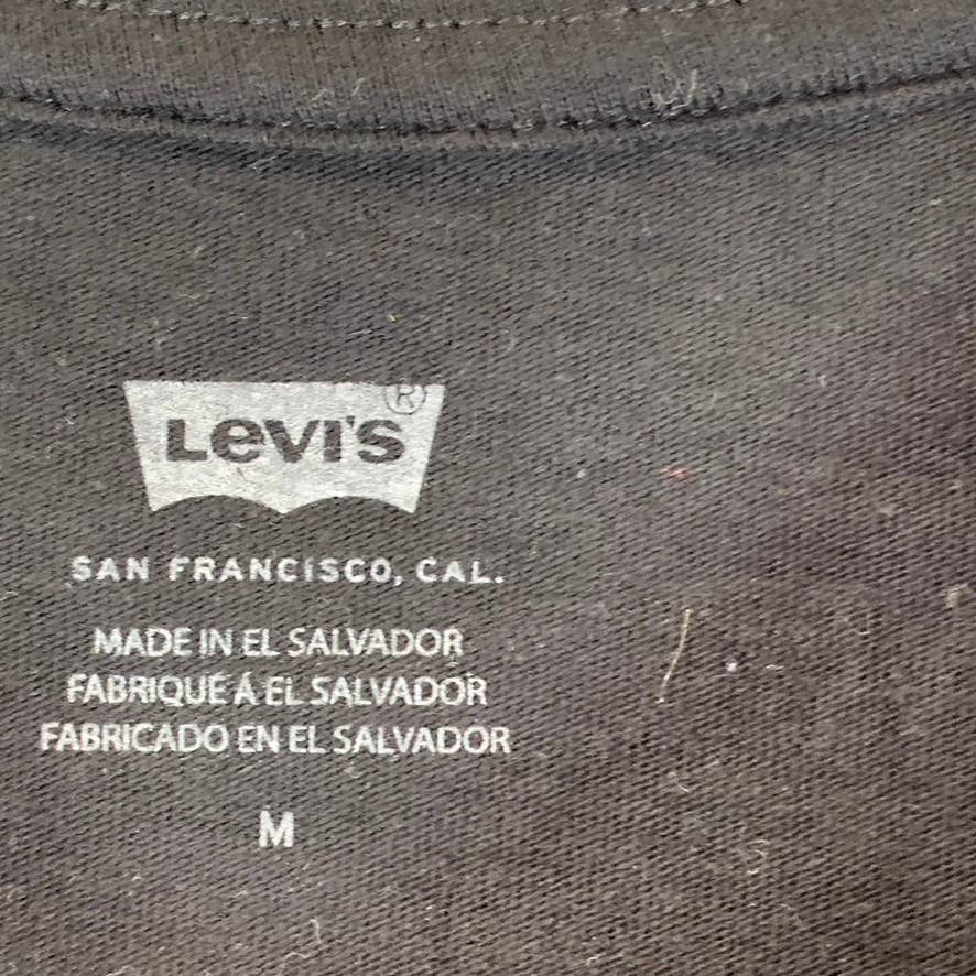 LEVI'S Men's Black Batwing Graphic Crewneck Short-Sleeve T-Shirt SZ M