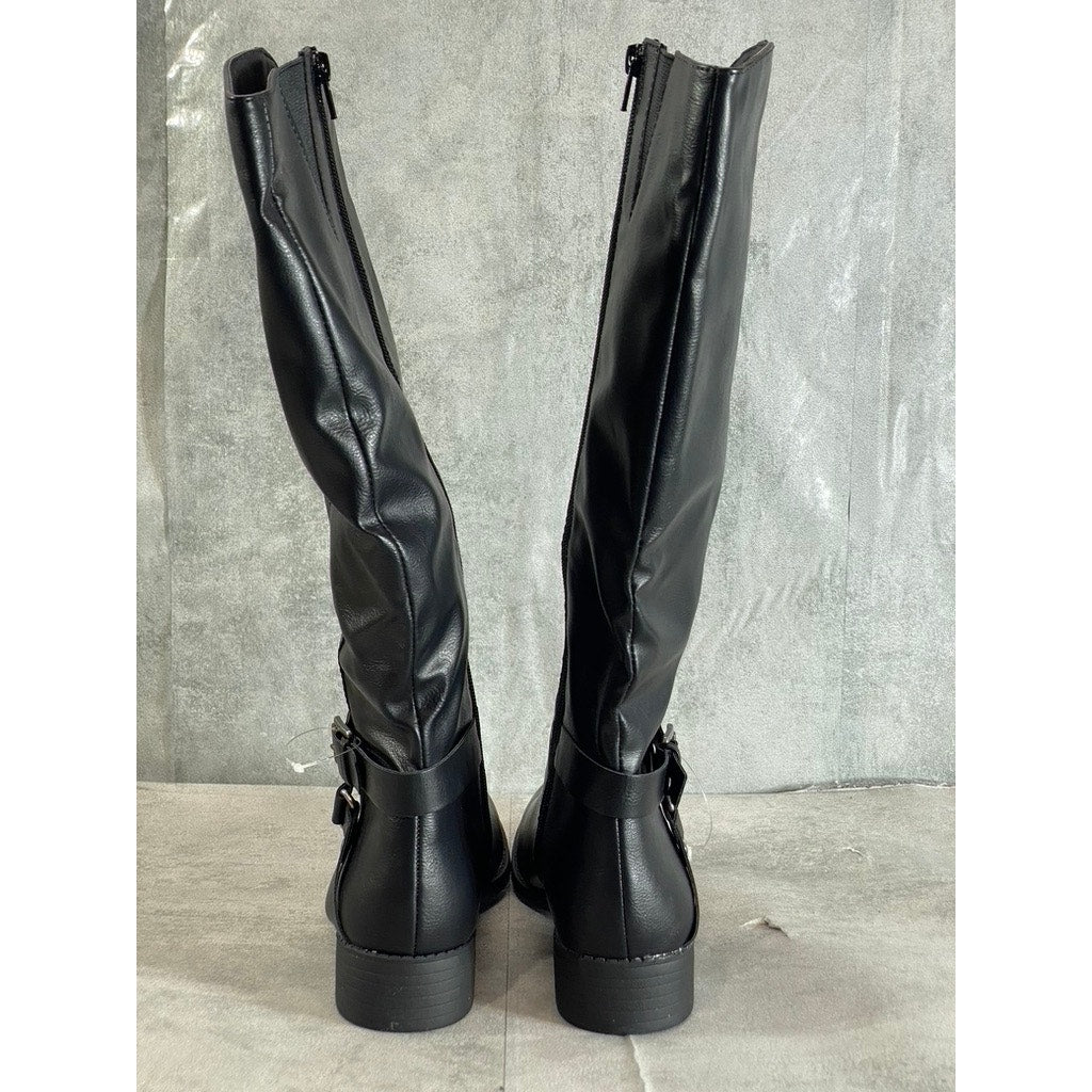 STYLE & CO Women's Black Marliee Full Side-Zip Round-Toe Tall Riding Boots SZ7.5